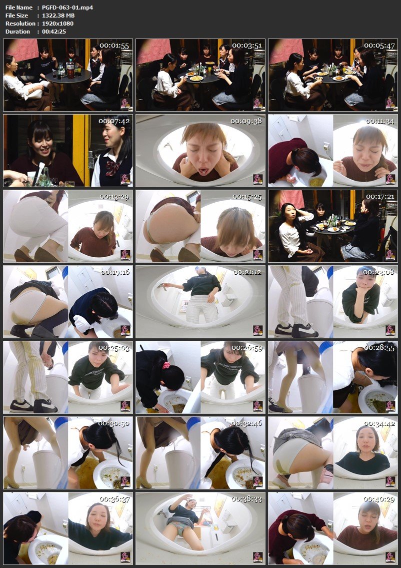 [PGFD-063] ジェイド 集団食中毒 隠撮飲食店トイレ下痢嘔吐2 2020/11/13 Defecation