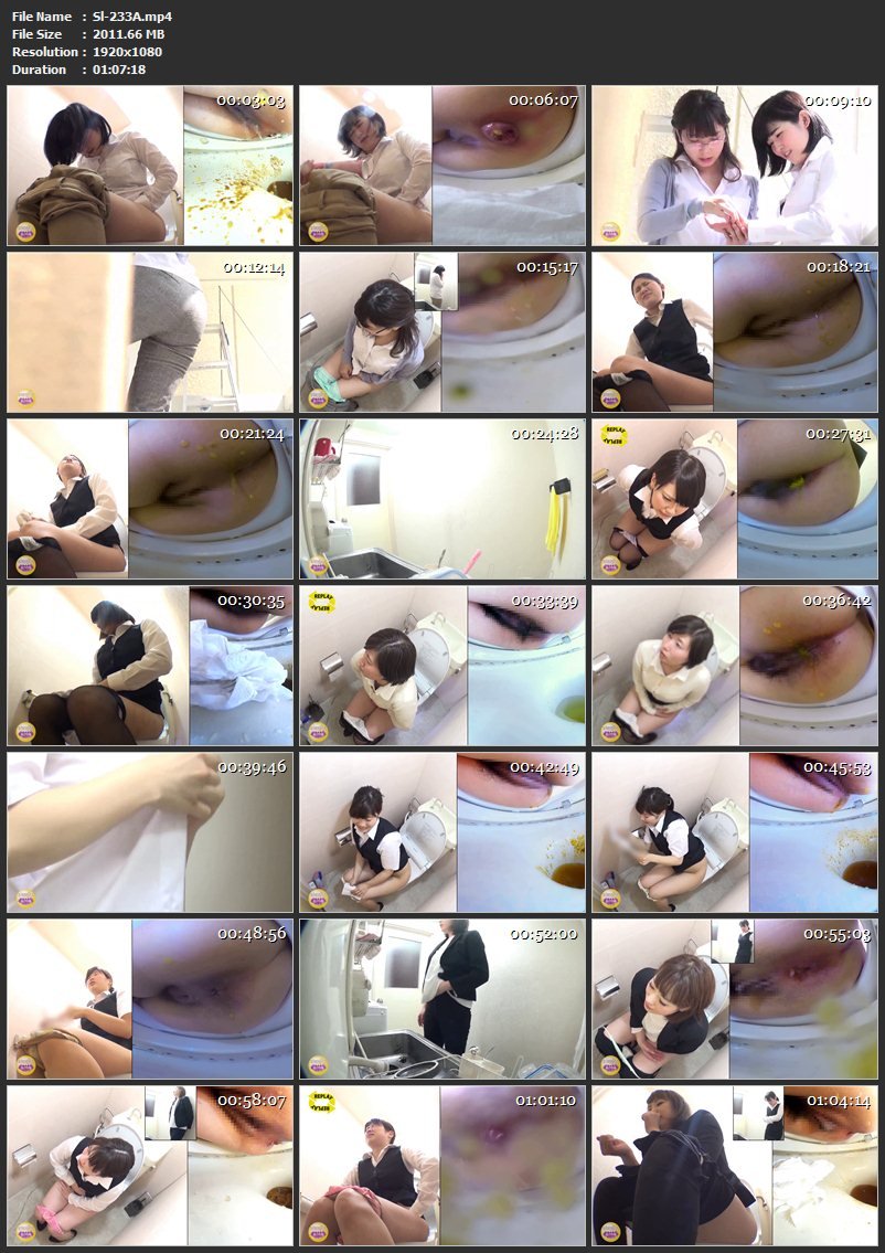 [SL-233] 社内隠撮 OL放屁下痢便記録2 給湯室横トイレで気まずい放屁排泄 ジェイド シャリラ Scat
