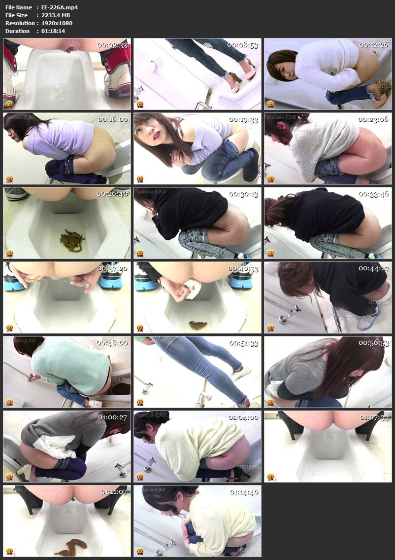 [EE-226] 3カメ盗撮 ジーパン女の画面いっぱいのウンコ姿！ Voyeur ジェイド エボ・ビジュアル