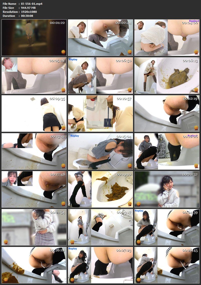 [EE-556] ジェイド 隠撮 和式便器にまたがったギャルのビチビチ下痢便 2022/01/14 Defecation Voyeur
