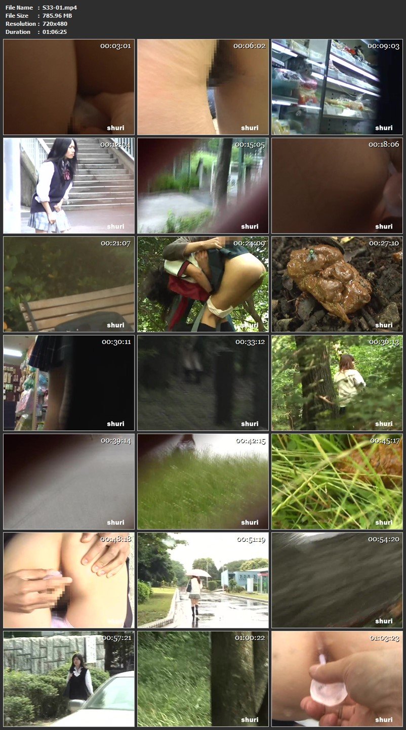 [S33-01] ジェイド 強襲撮　女子校生を強制浣腸 Vol.１ Defecation