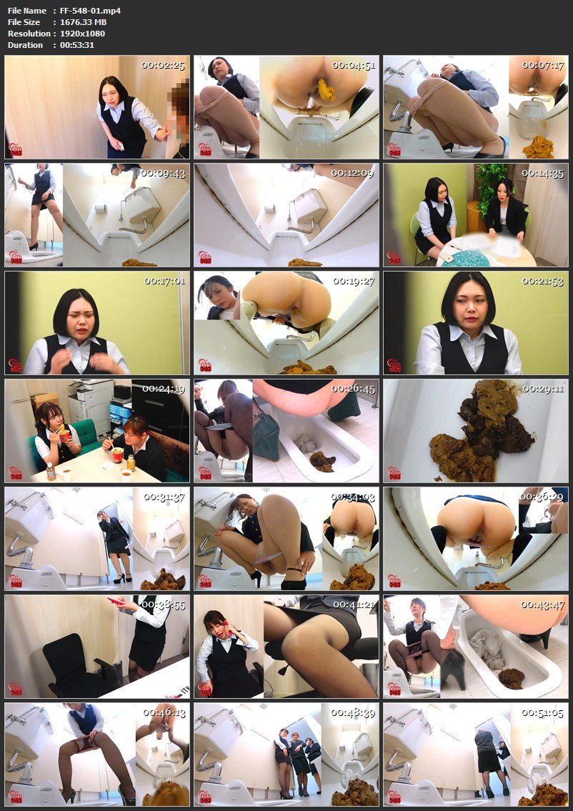 [FF-548] ジェイド オフィスレディ流れないトイレ 激臭脱糞恐慌事情 Defecation 2022/04/08 Voyeur