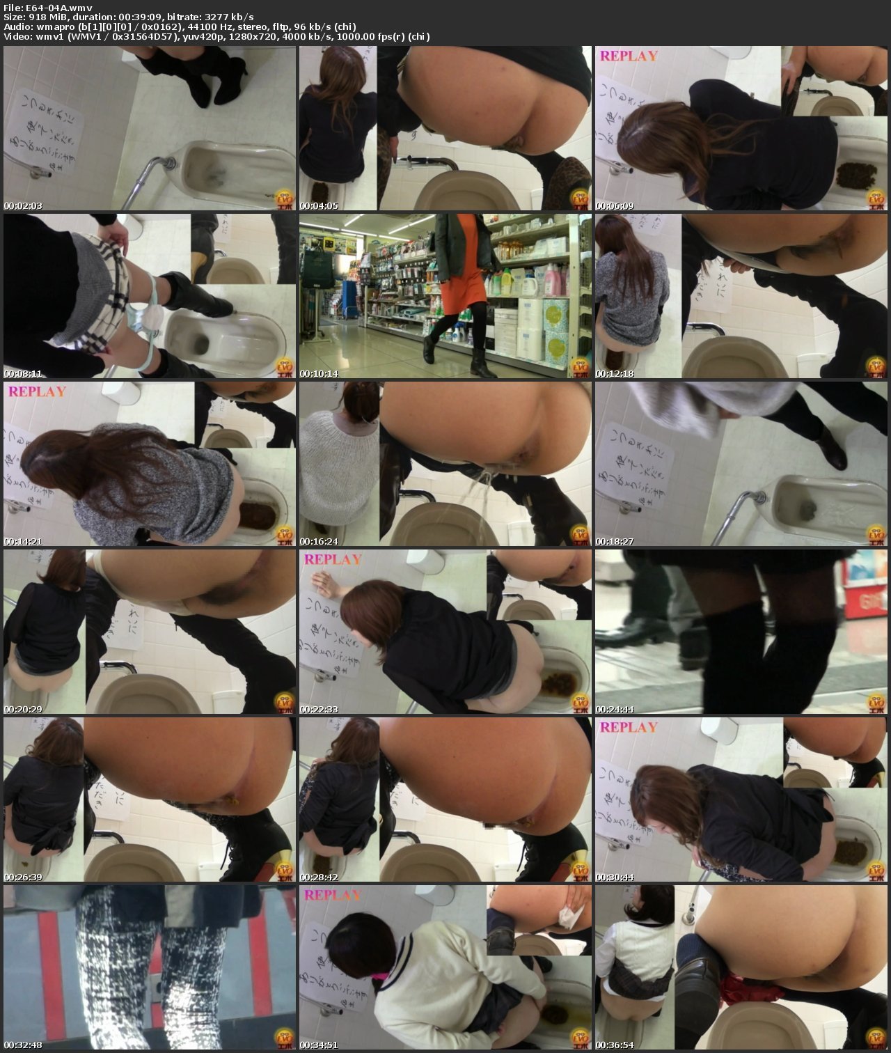 [E64-04] コンビニ駆け込み！！ブリブリうんこ　2 盗撮 Flatus スカトロ Defecation